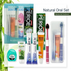 덴탈케어세트 죽염광폭LG칫솔치약 스펀지치실 카밀핸드크림 가그린2p