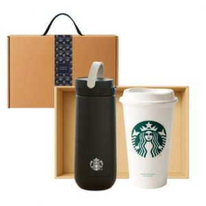 스타벅스 SS 시그니처 나수 텀블러 355ml 스타벅스 리유저블 핫컵 473ml 고급띠지 손잡이 기프트박스 선물세트