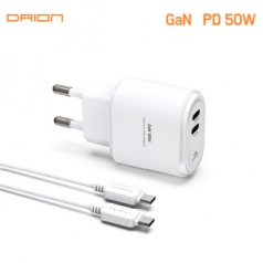 드리온 GaN PD 50W 초고속충전기 C포트2구 CtoC케이블