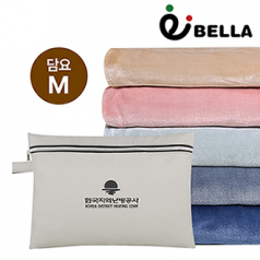 에코벨라 메리 벨보아 양면 담요&그레이 파우치세트 M