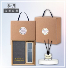 [송월타월] 뉴컬러무지40 디퓨저세트 (뉴컬러무지40 + 시즈넬플라워 디퓨저50ml)