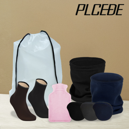 플씨드 겨울 5종 EVA파우치 D세트 (폴라폴리스 넥워머+왕귀마개+방한덧신+다용도 손난로) #2