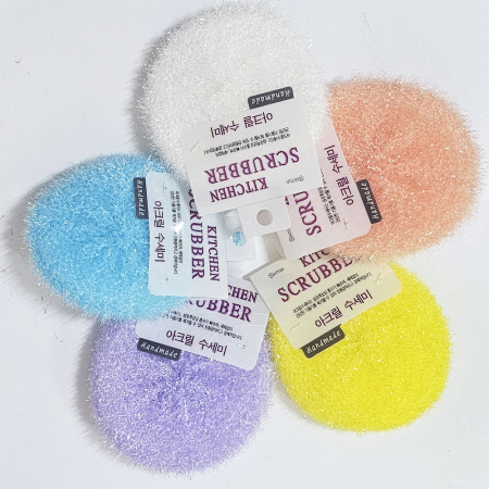 대영 호빵 반짝이 아크릴 수세미 색상랜덤