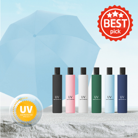 베스트픽 UV차단 3단 수동 암막 파스텔 우양산(UPF50+) #2