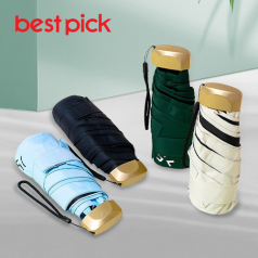 베스트픽 UV차단 초경량 5단 암막 파스텔 양우산