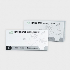 그린리빙 식품용 니트릴장갑 100매 화이트 L