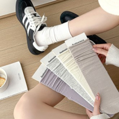 룩앳걸 여성용 무봉제 슬라우치 삭스 사계절 중목양말 4족 세트