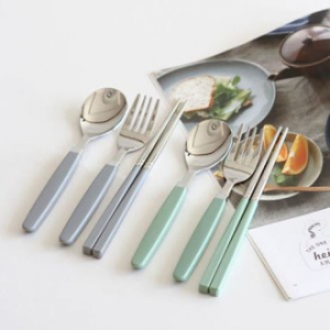 컬러풀 어린이 키즈 수저포크세트+케이스 국내산