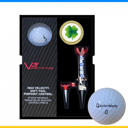테일러메이드 V3 디스턴스 3구 볼마커 자석티세트 (3pc) 테일러메이드 골프공 3피스  골프공 선물세트 #2