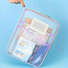 TH184 A4 나일론 지퍼 파일 가방