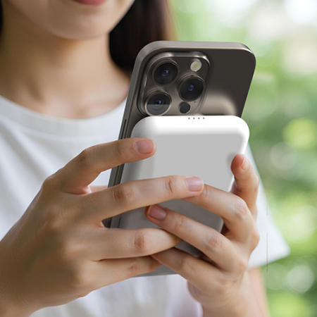 아이리버 고속 무선 충전 거치형 맥세이프 보조배터리 5000mAh 화이트 IMS-H50 #5