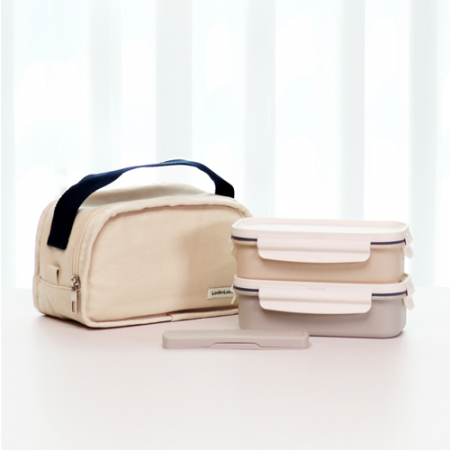 락앤락 데일리 코튼 직사각 2단 도시락세트 직장인 런치박스 #3