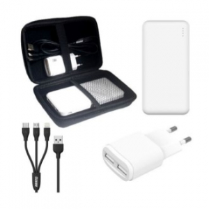 휴대폰 보조배터리 충전기 케이블 파우치 선물세트 여행용키트 휴대용보조배터리