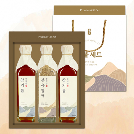 [25년추석][천연의향]참기름/볶음참깨3P 선물세트 (300ml*2/130g)(과세) #2