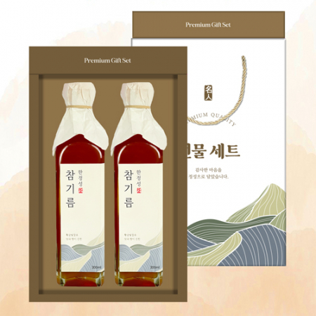 [25년추석][천연의향]참기름2P 선물세트 (300ml*2)(과세) #2