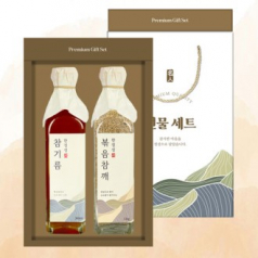 [25년추석][천연의향]참기름/볶음참깨2P 선물세트 (300ml/130g)(과세)