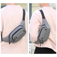 멀티 포켓 남녀공용 크로스백 힙색