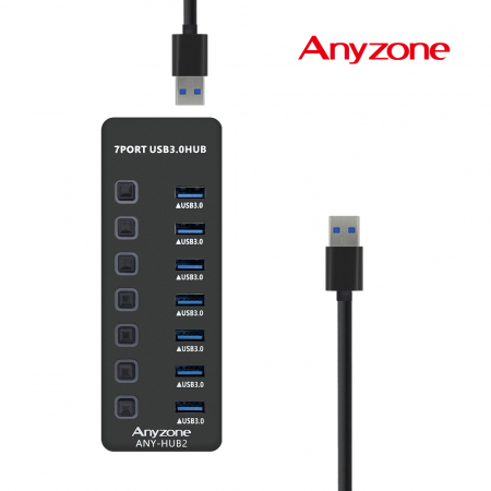 애니존 USB 3.0 무전원 개별스위치 USB 7PORT 허브 ANY-HUB2 #3