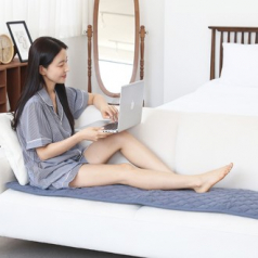 한일의료기 탄소매트 전기장판 전기요 싱글 더블 전기매트 극세사25 5단 방석 HIM-500PT