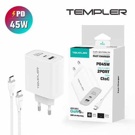 템플러 PD 45W 2포트 CtoC TEM-H22-P45U2 #3