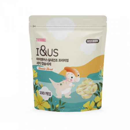 아이앤어스 프리미엄 세탁 캡슐세제 실내건조용 프리지아향 100개입 #2