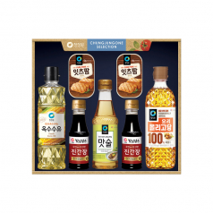 명절 선물세트 청정원 정성 7호, 카놀라유, 올리고당, 맛술, 진간장 외, 쇼핑백동봉