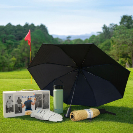 날씨안심골프세트 32호 (골프장갑+카리브 텀블러+기라로쉬 3단 빅 암막 전자동 우산)