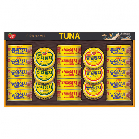 명절선물세트 동원참치 T21호, 살코기참치 135g 10캔 고추참치 135g 5캔 야채참치 135g 3캔 김치찌개용참치 135g 3캔/ 쇼핑백 동봉, 박스단위 무료배송 #2