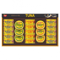 명절선물세트 동원참치 T21호, 살코기참치 135g 10캔 고추참치 135g 5캔 야채참치 135g 3캔 김치찌개용참치 135g 3캔/ 쇼핑백 동봉, 박스단위 무료배송