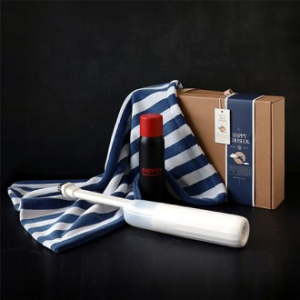 레스쁘리 프리미엄 명절 여행 선물세트(게릴라 차량용 청소기+잇츠윈 드라잉 타월+이지119 강화액 미니 소화기 354g)