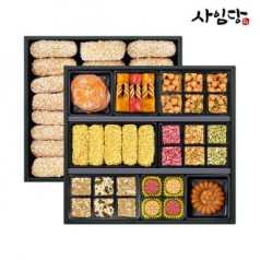 25년 풍성한추석[사임당한과] 프리미엄 전통한과 꽃담세트 [2단](과세)