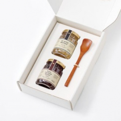 25년 풍성한추석[허니바이허니] 국산 천연벌꿀(병) 2종 선물세트 [아카시아/야생화-각220g](면세)