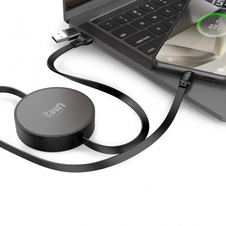 UM2 C타입 PD 2in1 멀티 릴타입 240W 고속충전 케이블 RL240W #3