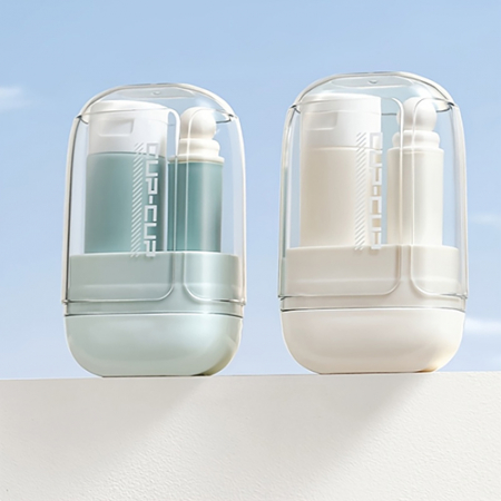 1378 3-in-1 휴대용 접이식 칫솔 컵 및 치약 디스펜서 세트 #2