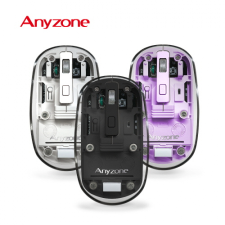 애니존 3채널 멀티페어링 무소음 블루투스 무선 투명디자인 무선마우스 ANY-4 #2