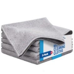 TH364 극세사 라이트 그레이 청소 타올 5개