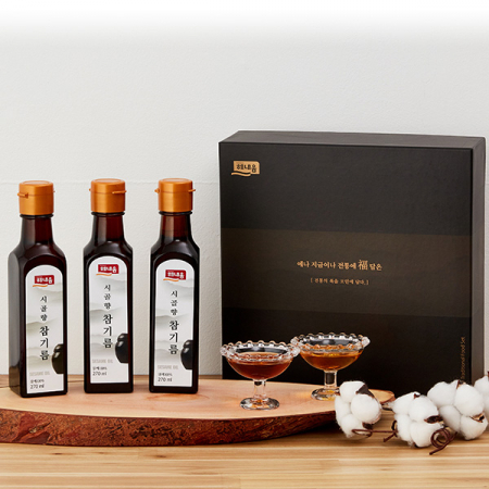 (25년풍성한추석)예나지나 福담은 참들기름 선물세트 1호 참기름3P(과세) #2
