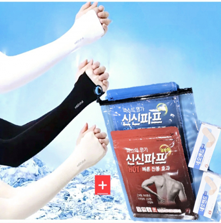 신신파스 5매입 1팩 핫파스 쿨파프(신신파프5매+네오밴드 20매+자외선 차단 쿨토시) #3