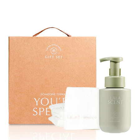 라라 비건 향기 핸드워시+밤부 세안타올 2p 선물세트 #2