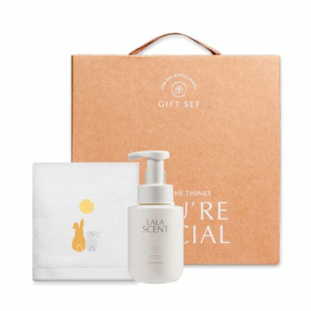 한가위 추석 명절 호텔 타올 1P + 비건 핸드워시 300ml 선물 세트 당일발송 자수있는 수건 #2