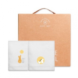 한가위 추석 명절 호텔 타올 2P 선물 세트 당일발송 자수있는 수건