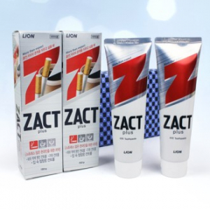 커피 흡연의 흔적   ZACT 작트치약 150g 2개 세트 + 포장지 포장 포함