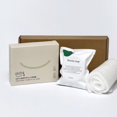 친환경욕실세트 제로웨이스트2종 바디비누 옥수수샤워타올