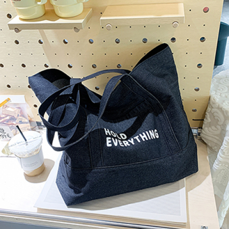 DYNN 빈티지 데님 숄더 토트 에코백 #5