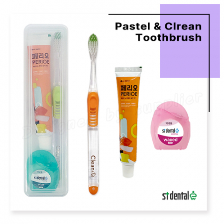 치과용 스펀지치실 M케이스 파스텔클린미세모 페리오 칫솔치약세트 #3