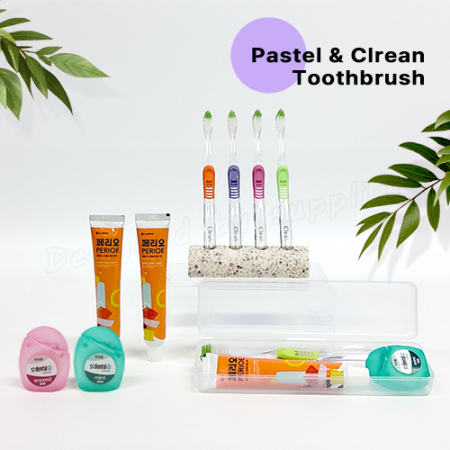 치과용 스펀지치실 M케이스 파스텔클린미세모 페리오 칫솔치약세트 #4