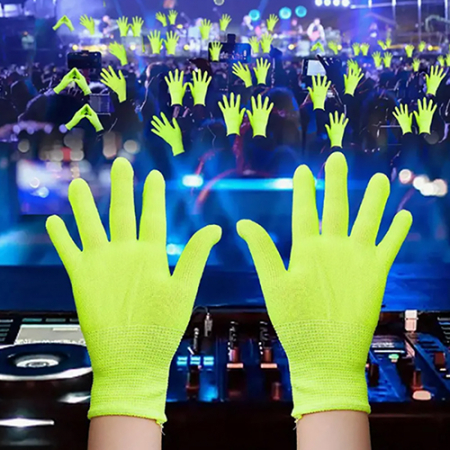 1485 UV 네온 형광 그린 장갑 5쌍 #2