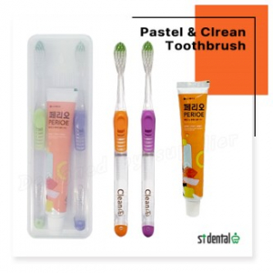 커플 파스텔클린미세모 페리오 칫솔치약세트