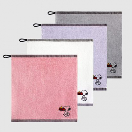 송월 스누피 블럭블랙34 45g 고리수건 #2