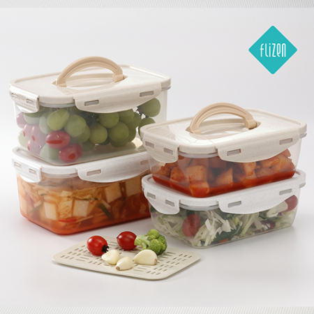 플리젠 스퀘어락 핸즈 밀폐용기   4종9p #2